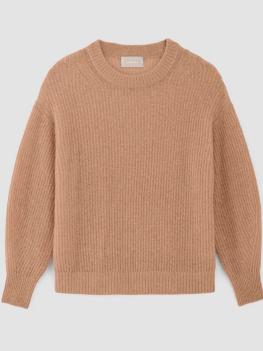 Everlane The Cocoon Crewneck Alpaca Merino Wool Casual Fall Warm Taupe XXS